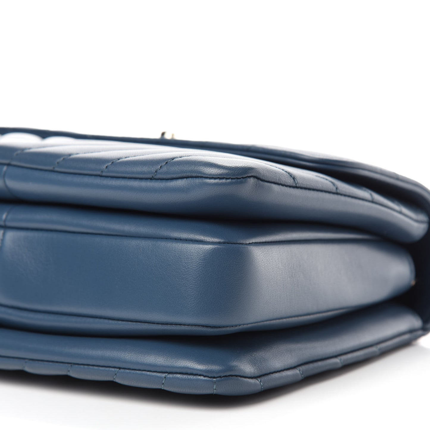 Lambskin Quilted Small Trendy CC Flap Dual Handle Bag Dark Blue