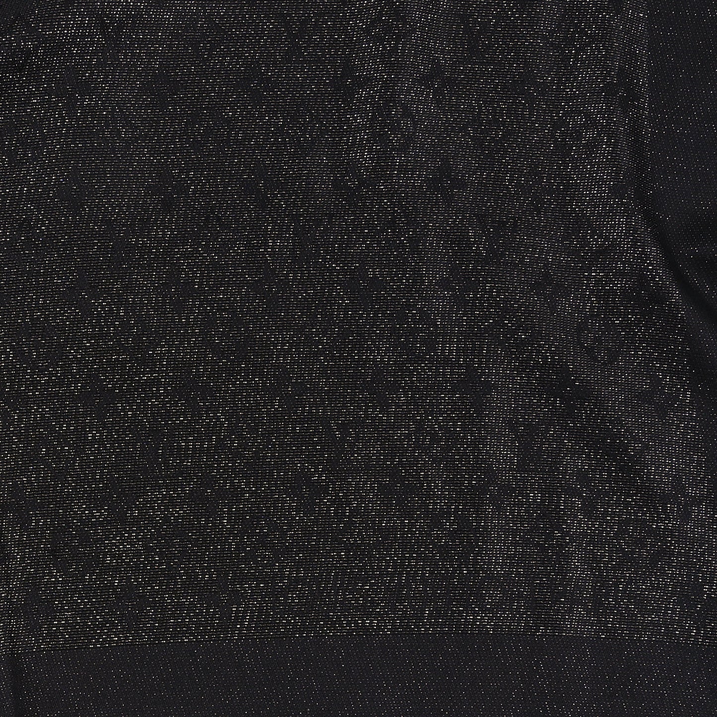 Silk Blend Monogram Shine Shawl Black Silver