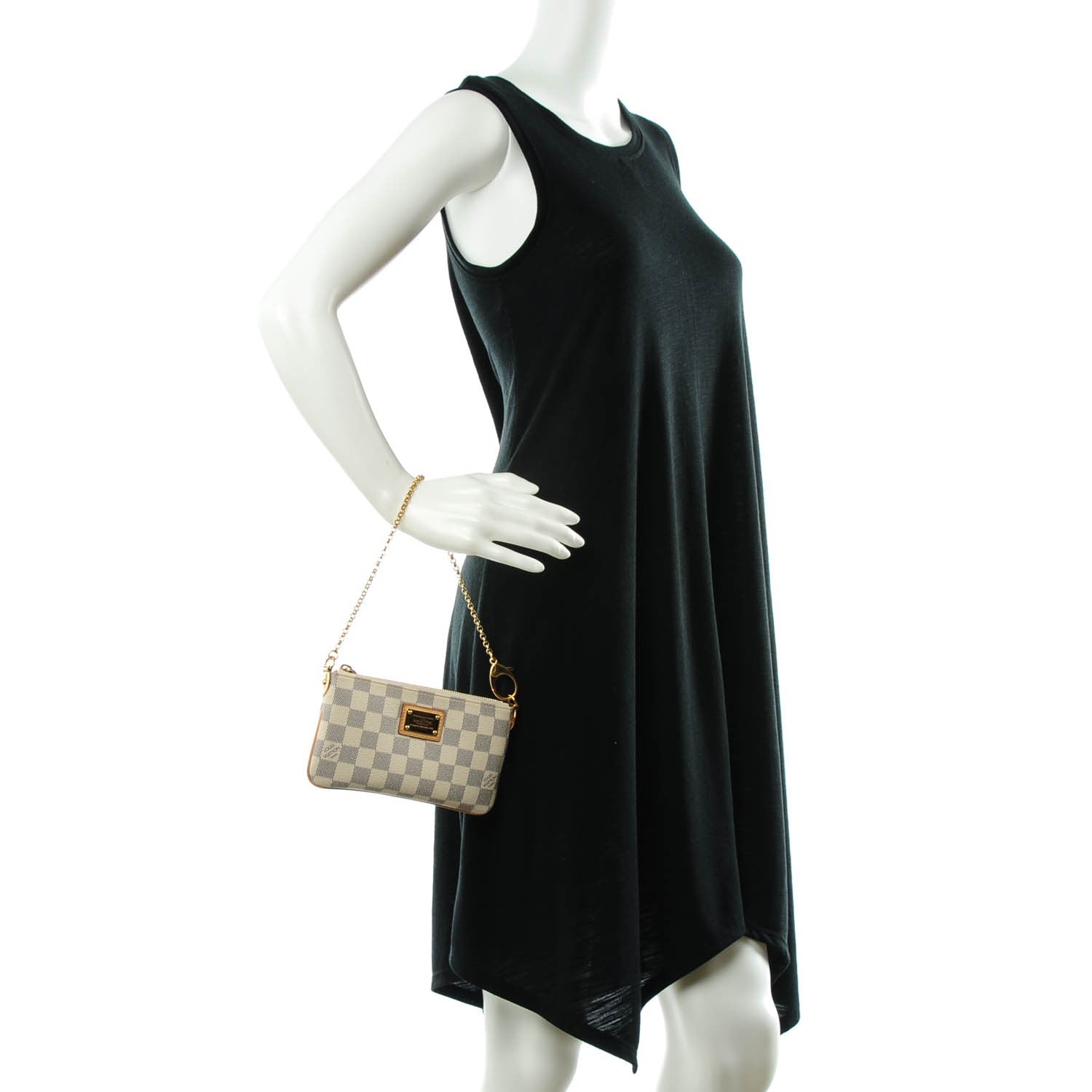 Louis Vuitton Damier Azur Pochette Milla MM 2 of 7