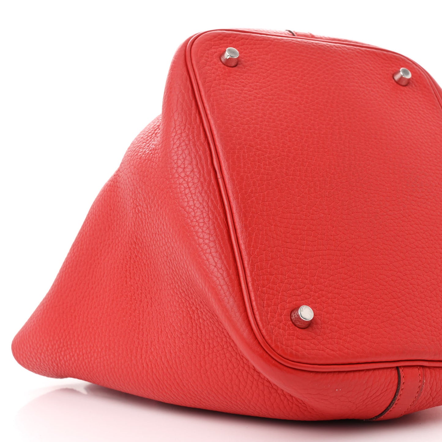 Taurillon Clemence Picotin Lock 22 MM Rouge Casaque