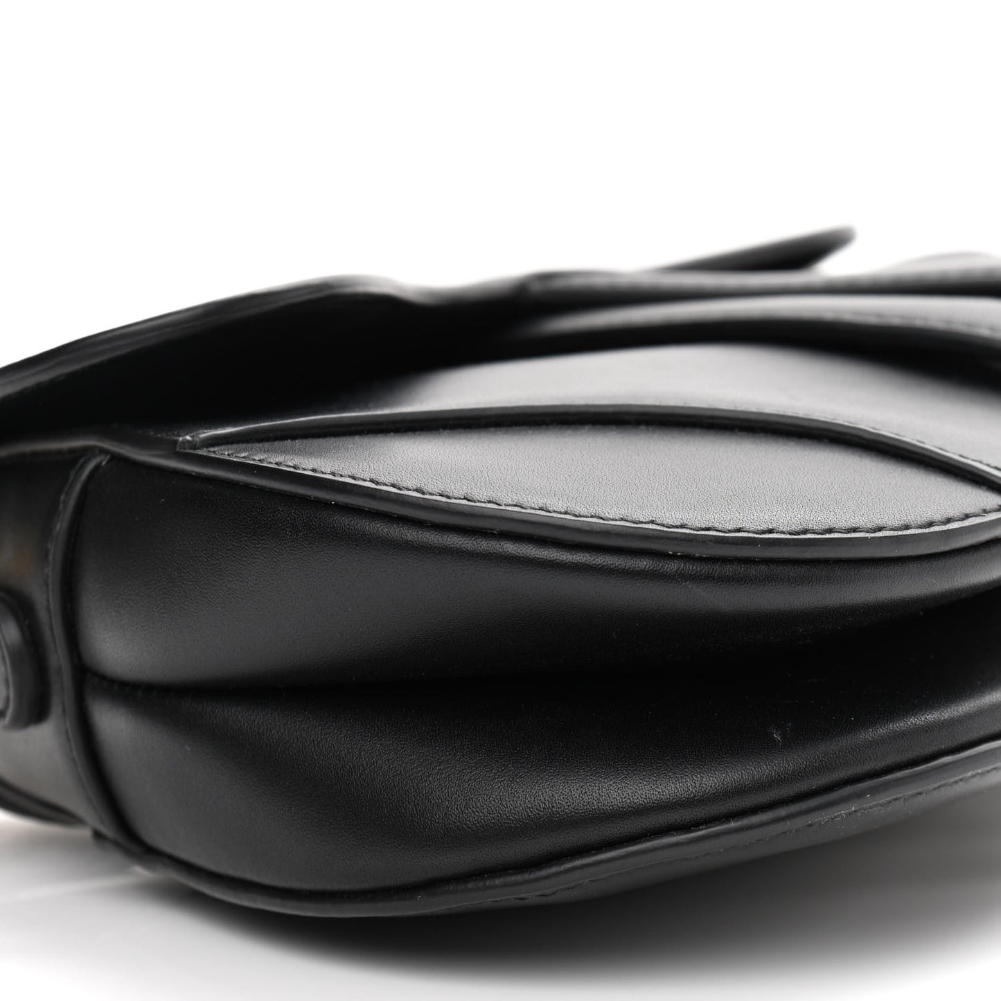 Calfskin Mini Saddle Bag Black