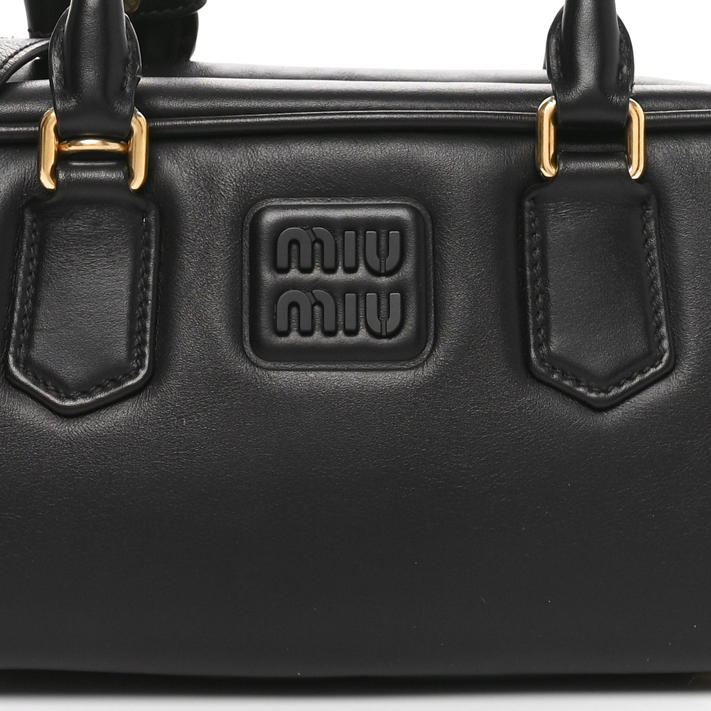 Calfskin Arcadie Top Handle Bag Black