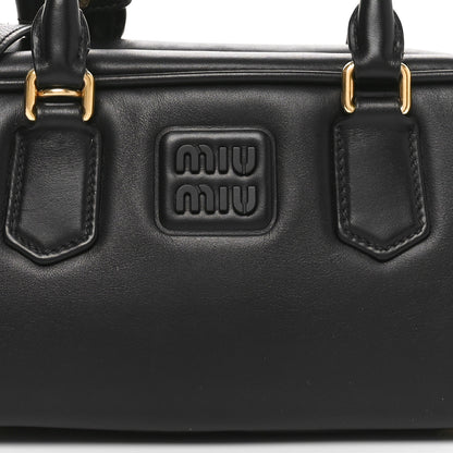 Miu Miu Calfskin Arcadie Top Handle Bag Black 7 of 9