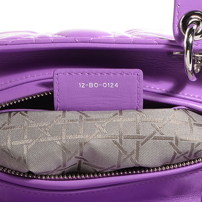 Christian Dior Lambskin Cannage Medium Lady Dior Purple 7 of 7