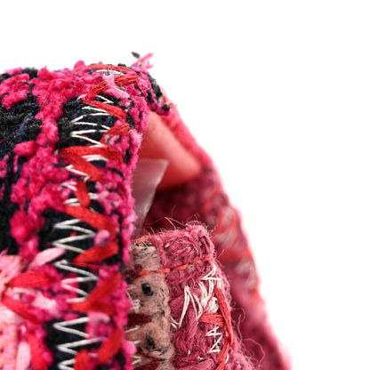 Chanel Tweed Patchwork Jumbo Single Flap Pink 11 of 11