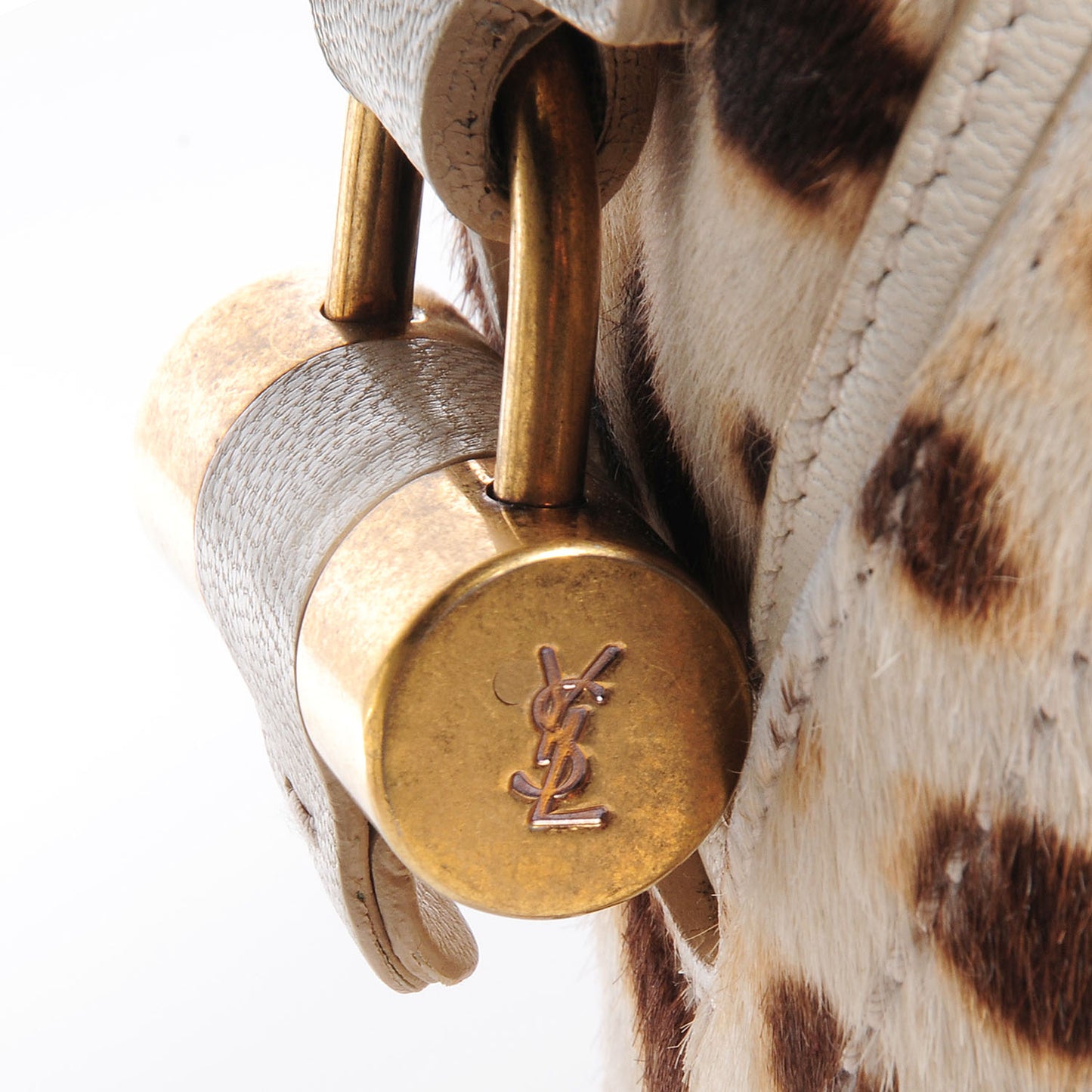 Calf Hair Leopard Print Large Fauve