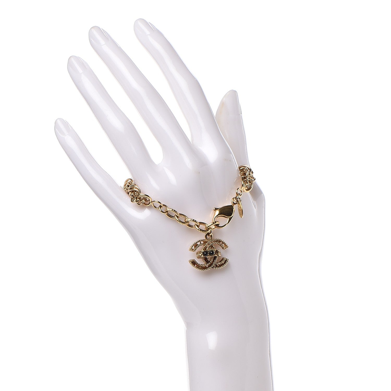 Chanel Chain Beaded CC Bracelet Gold 2 of 6