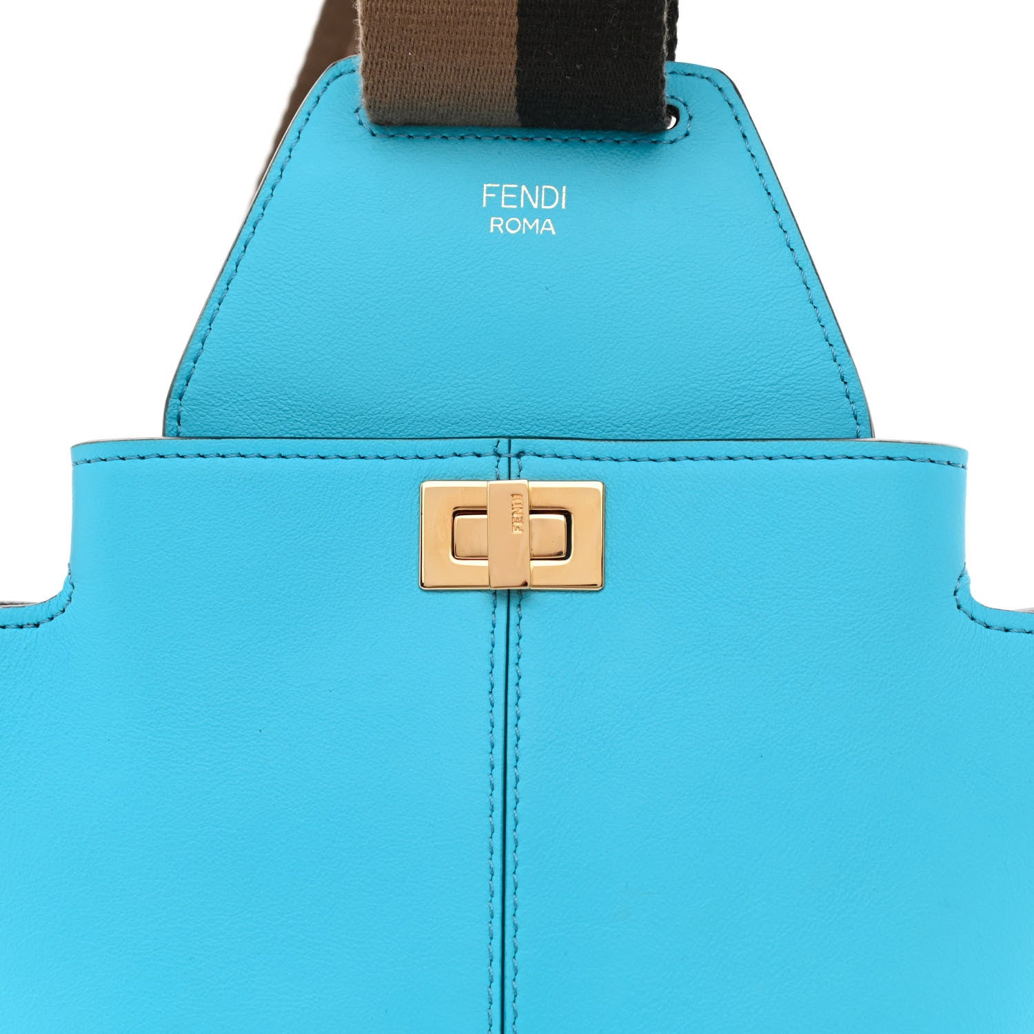 Fendi Vitello Grace Matte Mini Guitar Bag Pool 9 of 11