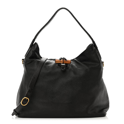 Gucci Deerskin Large Hip Bamboo Hobo Dark Cocoa 1 of 28