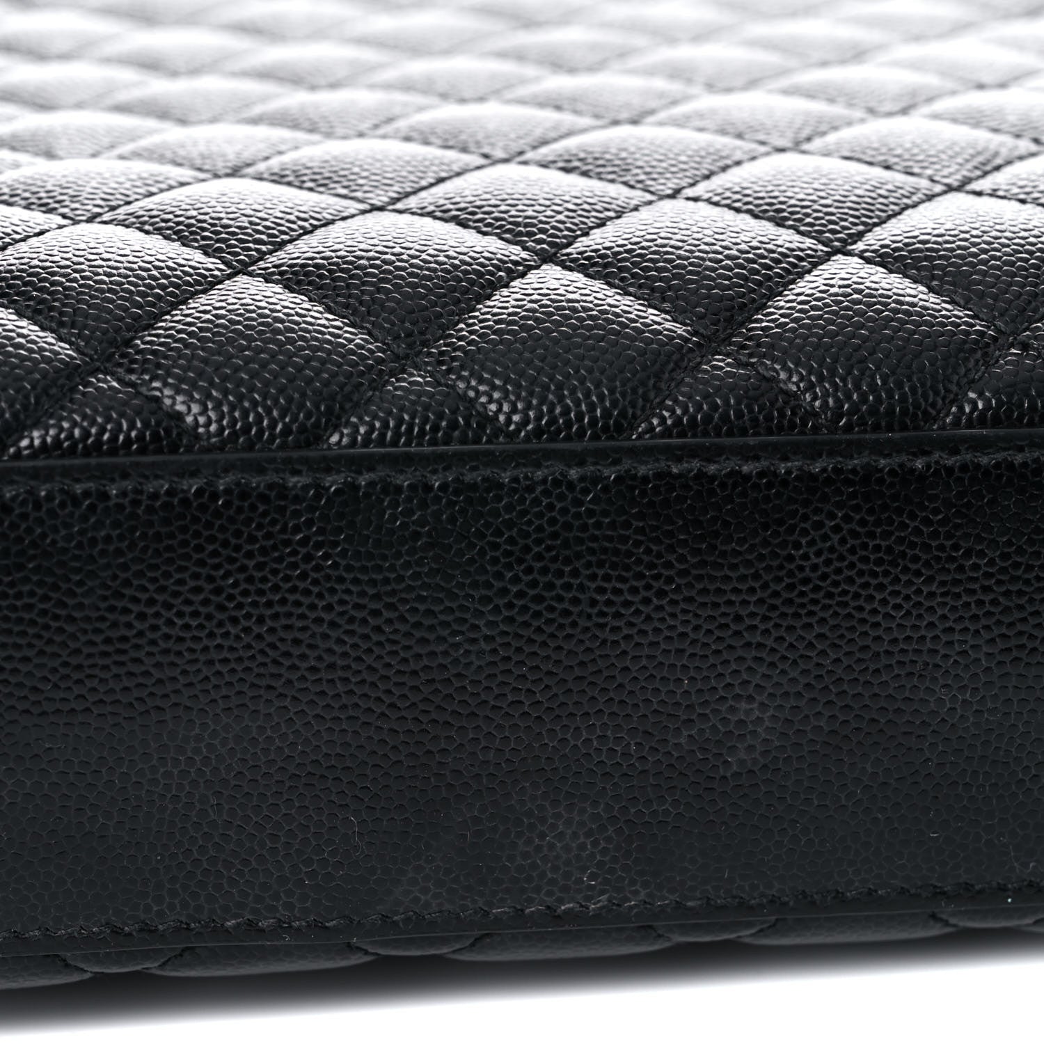Saint Laurent Grain De Poudre Textured Mixed Matelasse Large Triquilt Monogram Satchel Black 21 of 28