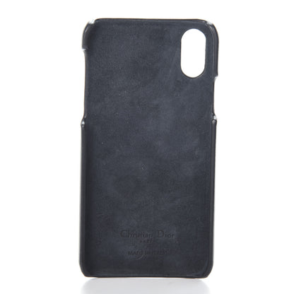 Christian Dior Oblique Calfskin Saddle iPhone X Case Blue 3 of 5
