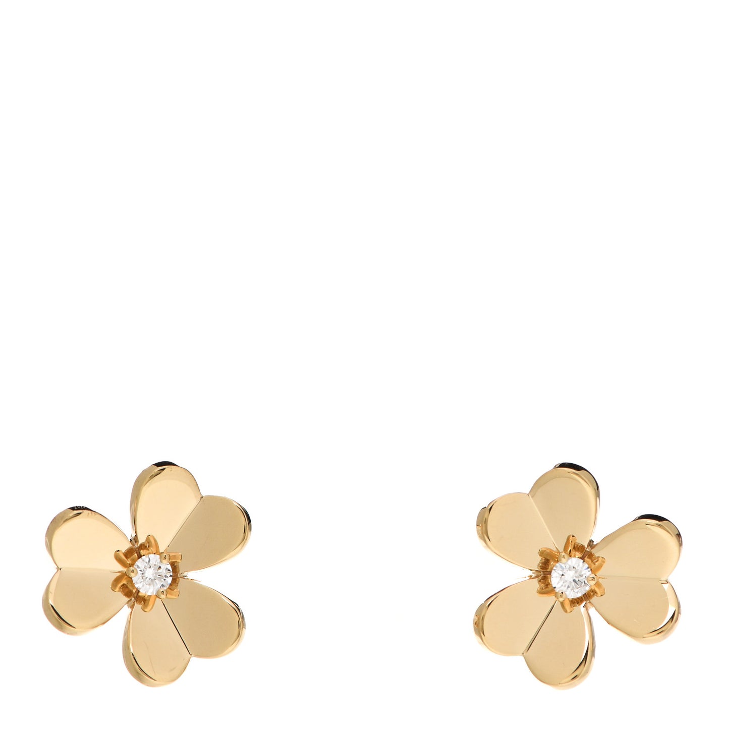 18K Yellow Gold Diamond Small Frivole Earrings