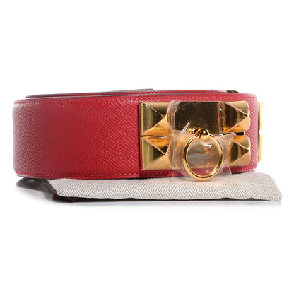 Hermes Epsom Collier De Chien CDC Belt 70 Rouge Casaque 7 of 7