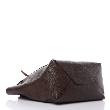 Celine Shiny Grained Calfskin Medium Belt Cabas Phantom Brown 4 of 12
