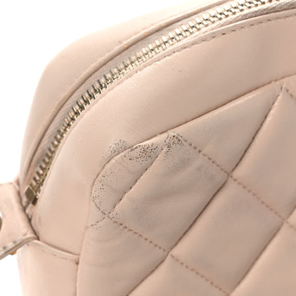 Chanel Lambskin Quilted Small Diamond CC Camera Case Beige 12 of 12