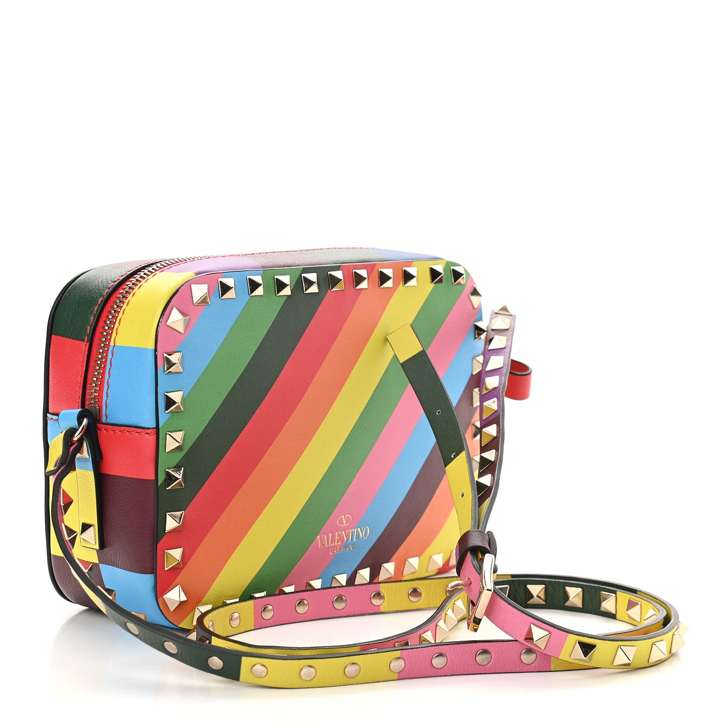 Valentino Garavani Vitello 1973 Rockstud Camera Crossbody Bag Multicolor 3 of 10