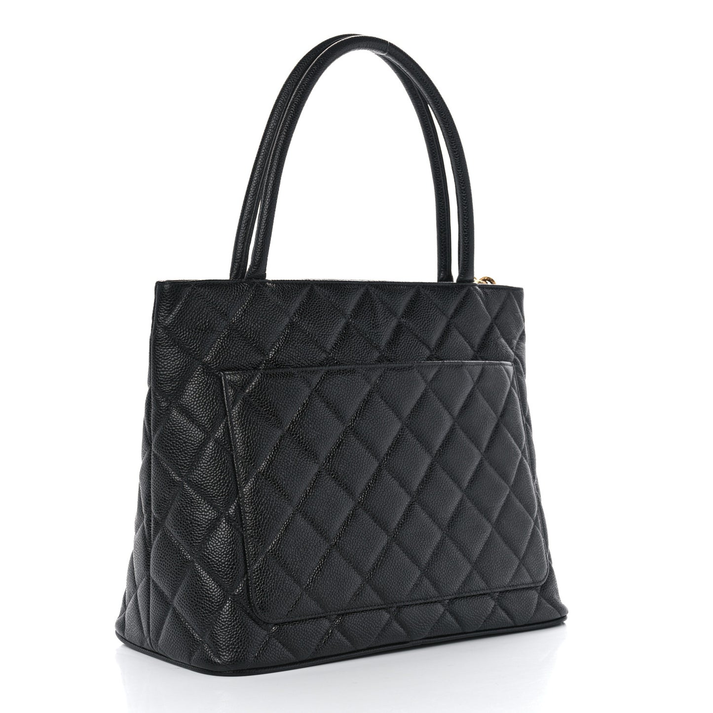 Caviar Quilted Medallion Tote Black