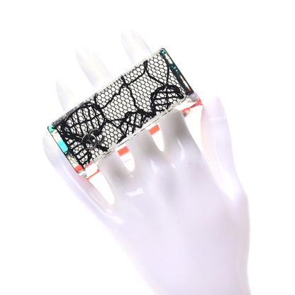 Chanel Resin Lace CC Bangle Bracelet Multicolor 2 of 4