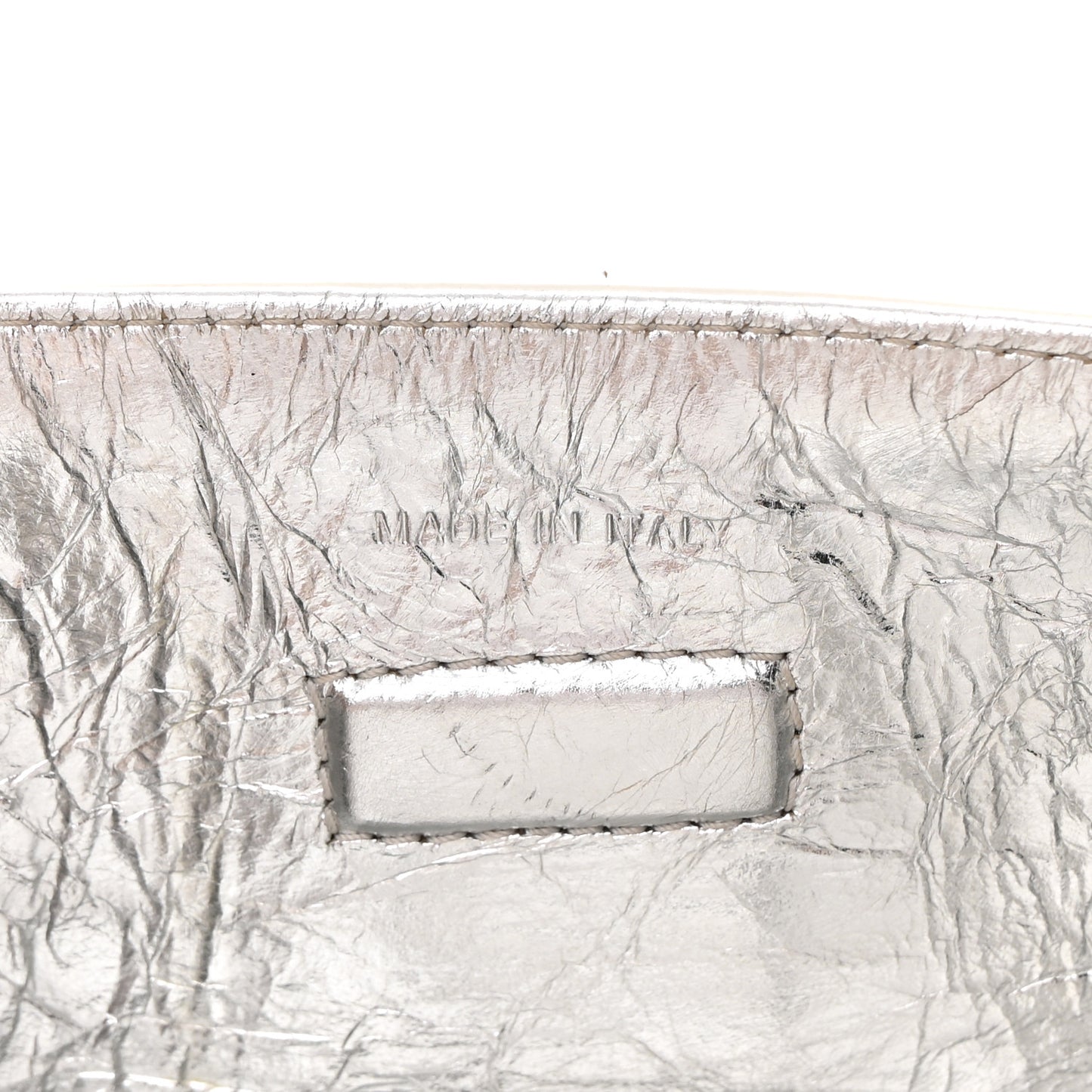 Metallic Calfskin Medium Diorever Flap Silver