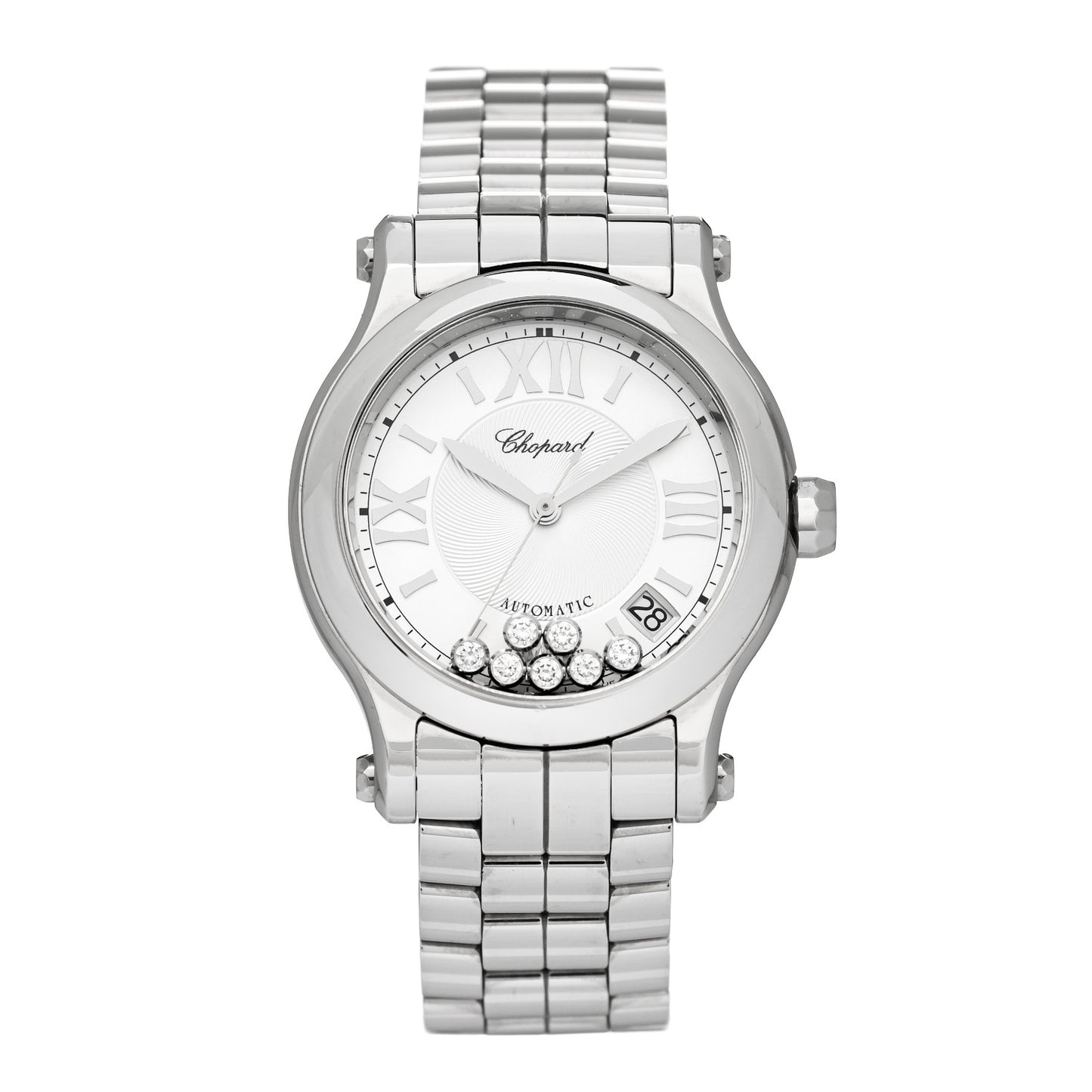 Stainless Steel 7 Diamond 36mm Happy Sport Automcatic Watch