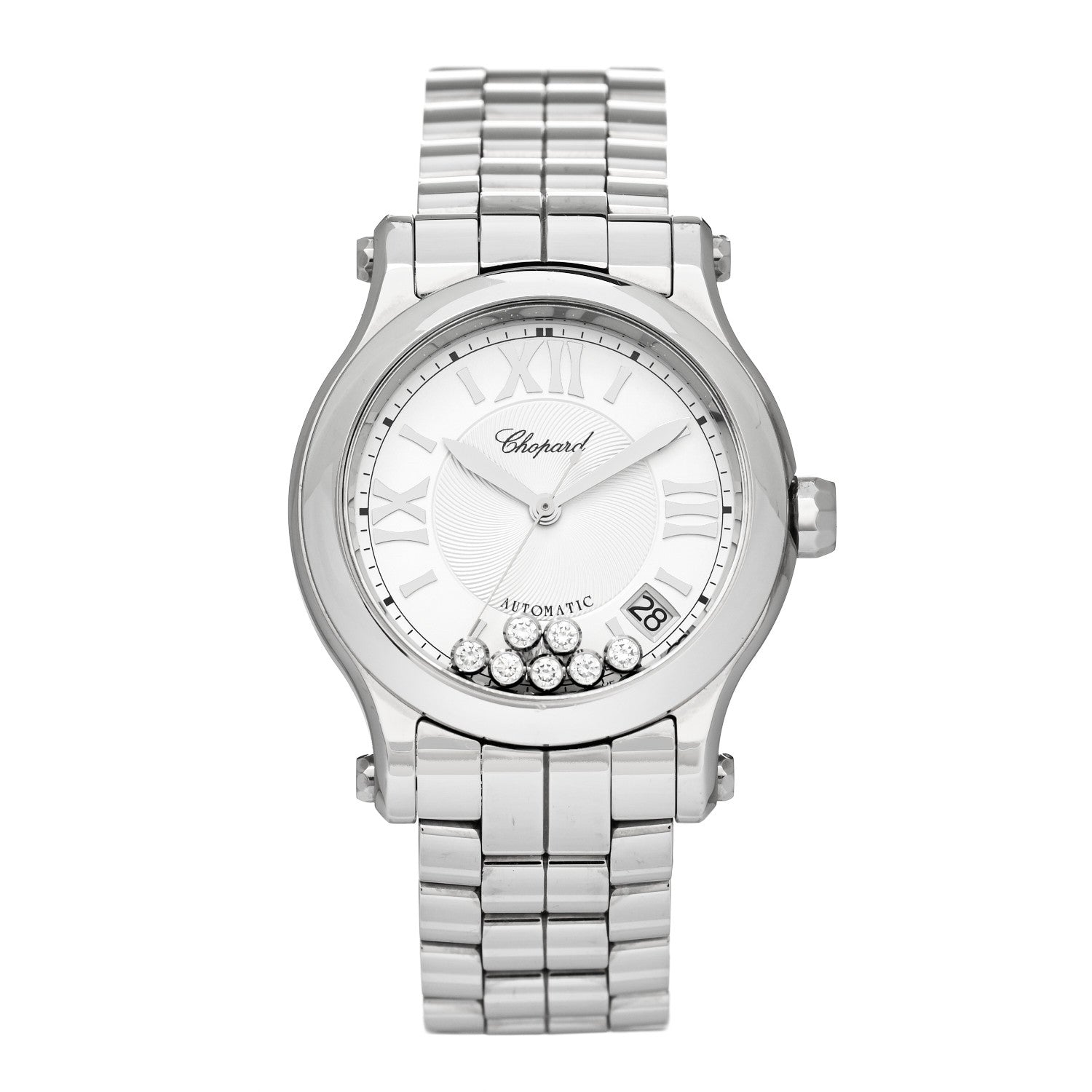 Chopard Stainless Steel 7 Diamond 36mm Happy Sport Automcatic Watch 1 of 4