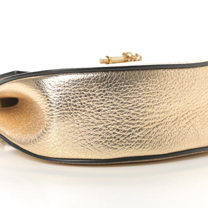 Chloe Metallic Goatskin Mini Drew Shoulder Bag Pale Gold 9 of 11