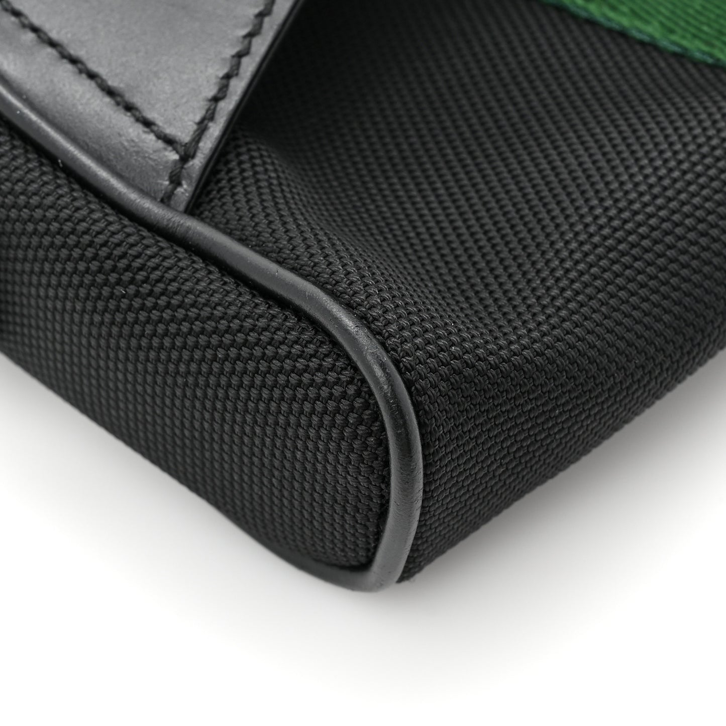 Canvas Web Slim Belt Bag Black