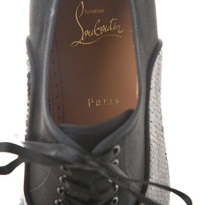 Christian Louboutin Patent Paillettes Greggo Orlato Flat Oxfords 40.5 Black 8 of 9