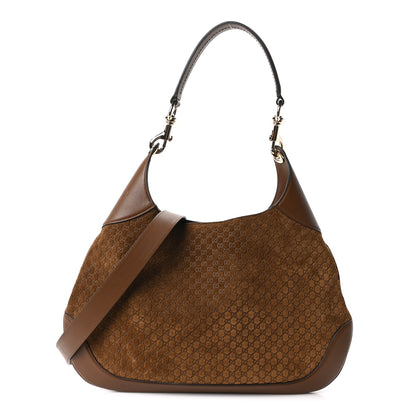 Gucci Suede Micro GG Medium B Shoulder Bag Pepper Brown 1 of 9