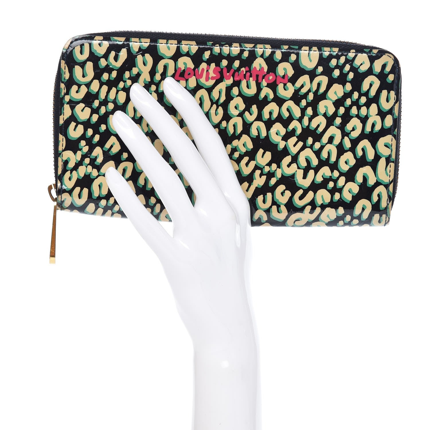 Louis Vuitton Vernis Leopard Zippy Wallet Blue Infini 2 of 8