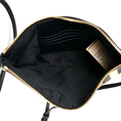 Burberry House Check Derby Peyton Crossbody Clutch Bag Black 5 of 9