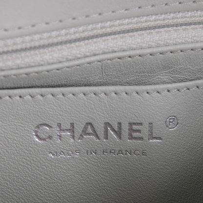 Chanel Lambskin Quilted Small Geometric Flap Light Grey 6 of 7
