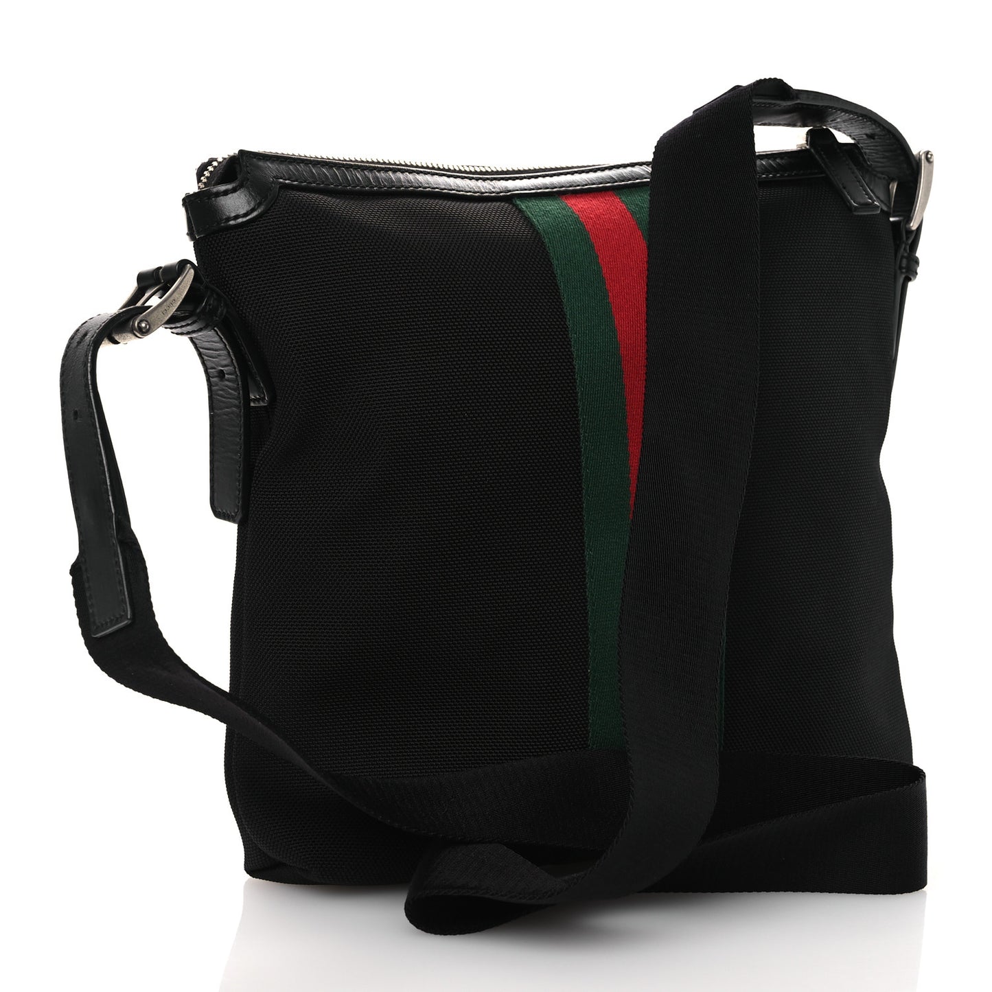 Techno Canvas Web Messenger Bag Black