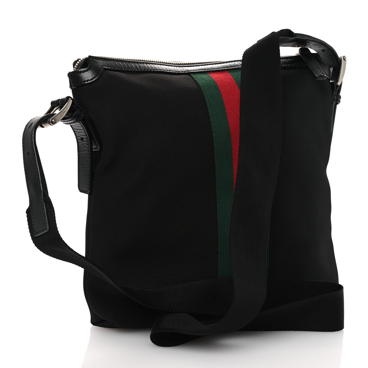 Gucci Techno Canvas Web Messenger Bag Black 3 of 12