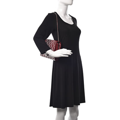 Chanel Patent Quilted Clutch With Chain Flap Red 2 of 18