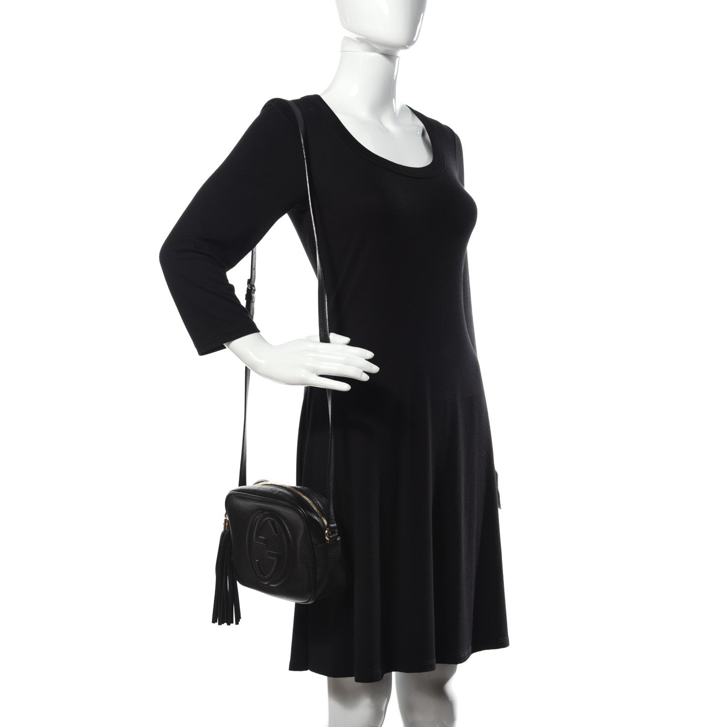 Gucci Pebbled Calfskin Small Soho Disco Bag Black 2 of 17