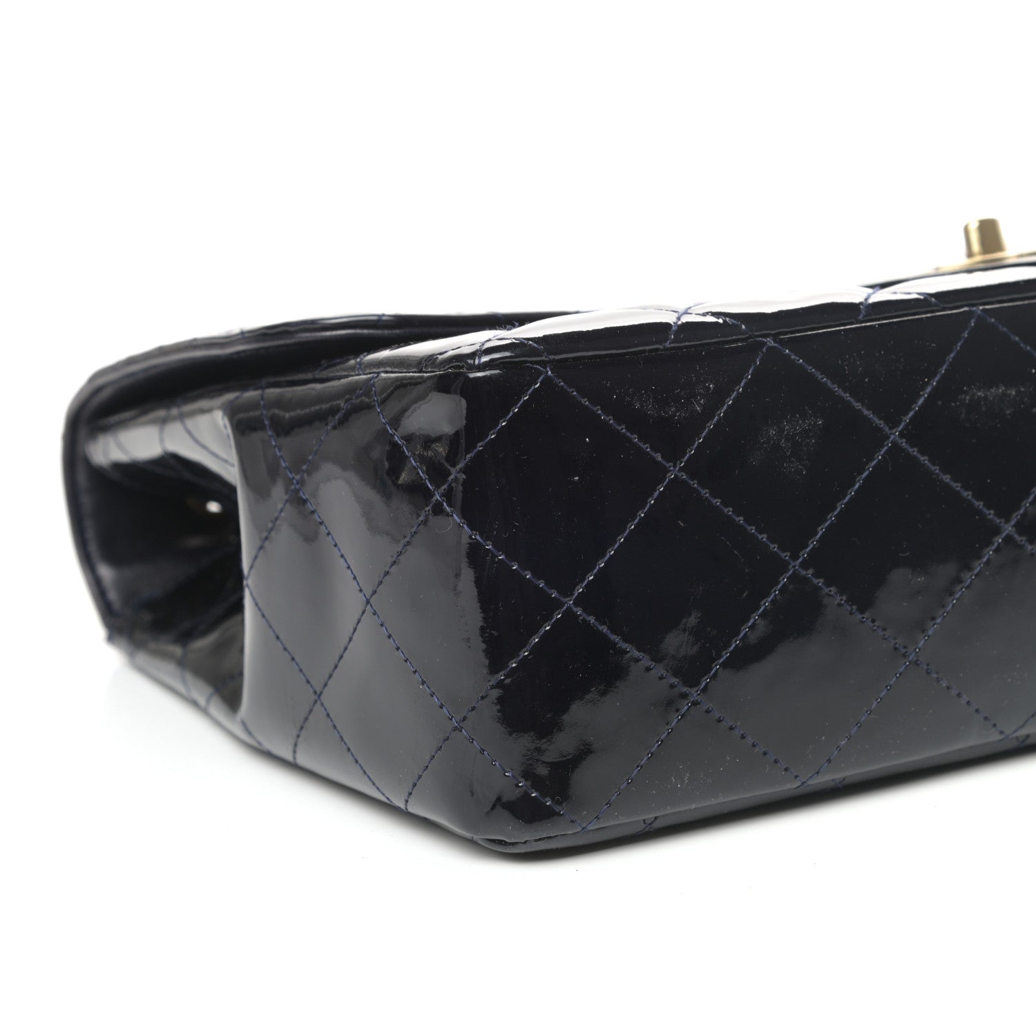 Chanel Patent Quilted Mobile Art Jumbo Single Flap Navy 10 of 11