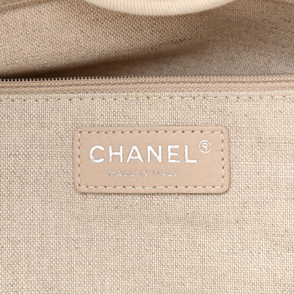 Chanel Mixed Fibers Medium Deauville Tote White 8 of 14