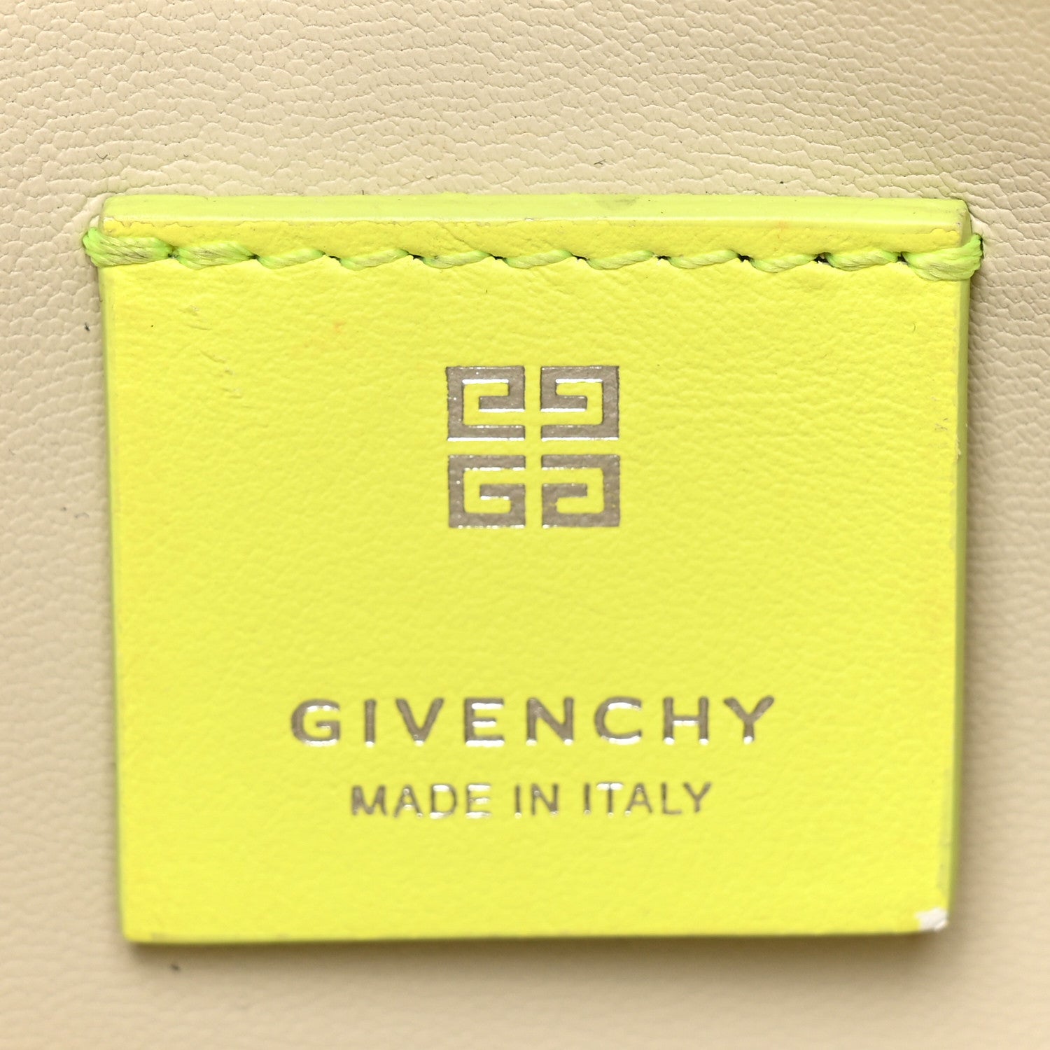 Givenchy Smooth Calfskin Small Moon Cut Out Shoulder Bag Fluo Yellow 6 of 23