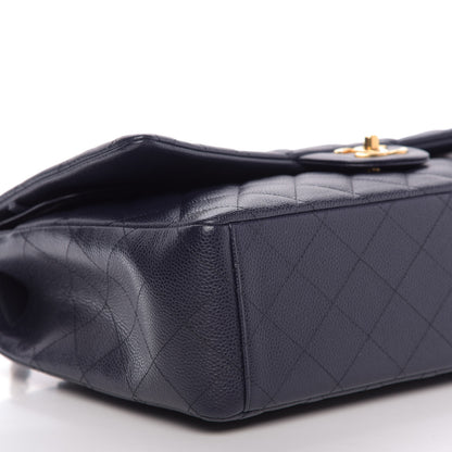 Chanel Caviar Quilted Maxi Double Flap Navy Blue 6 of 10
