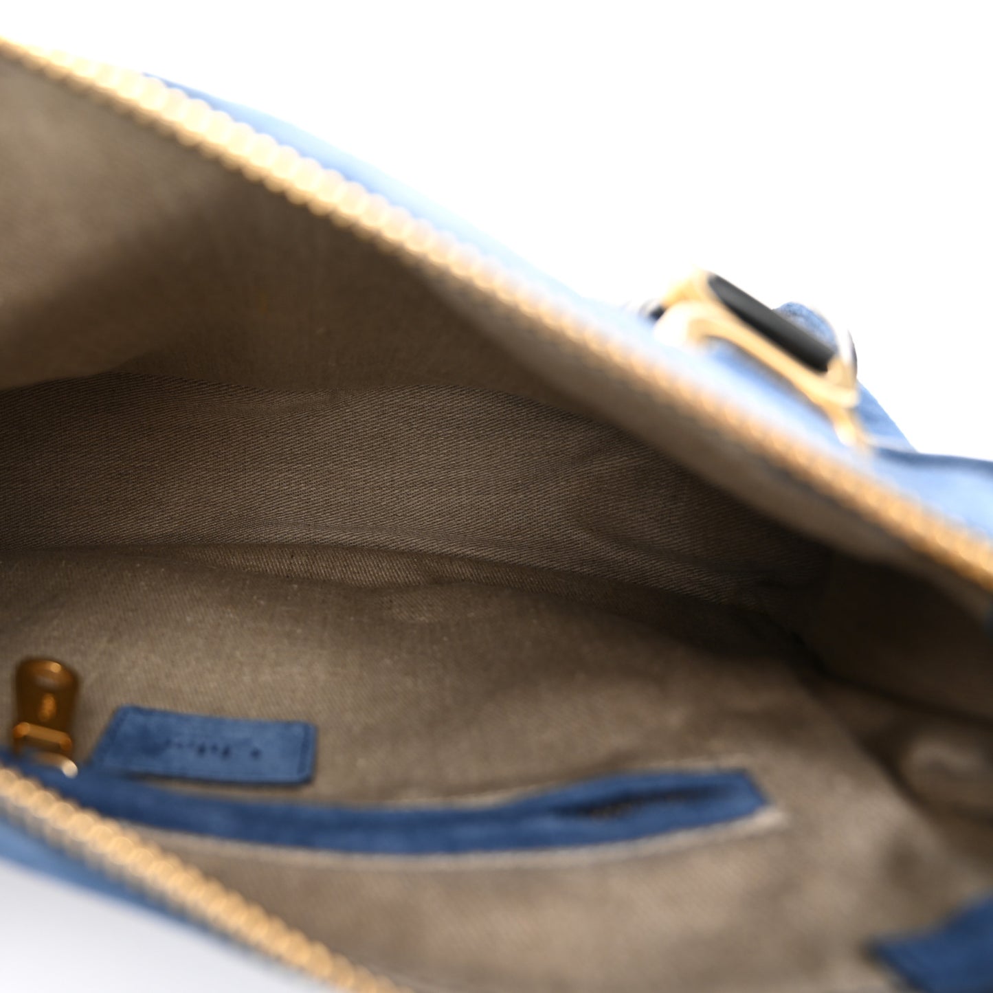 Suede Calfskin Braided Medium Marcie Double Carry Deep Denim