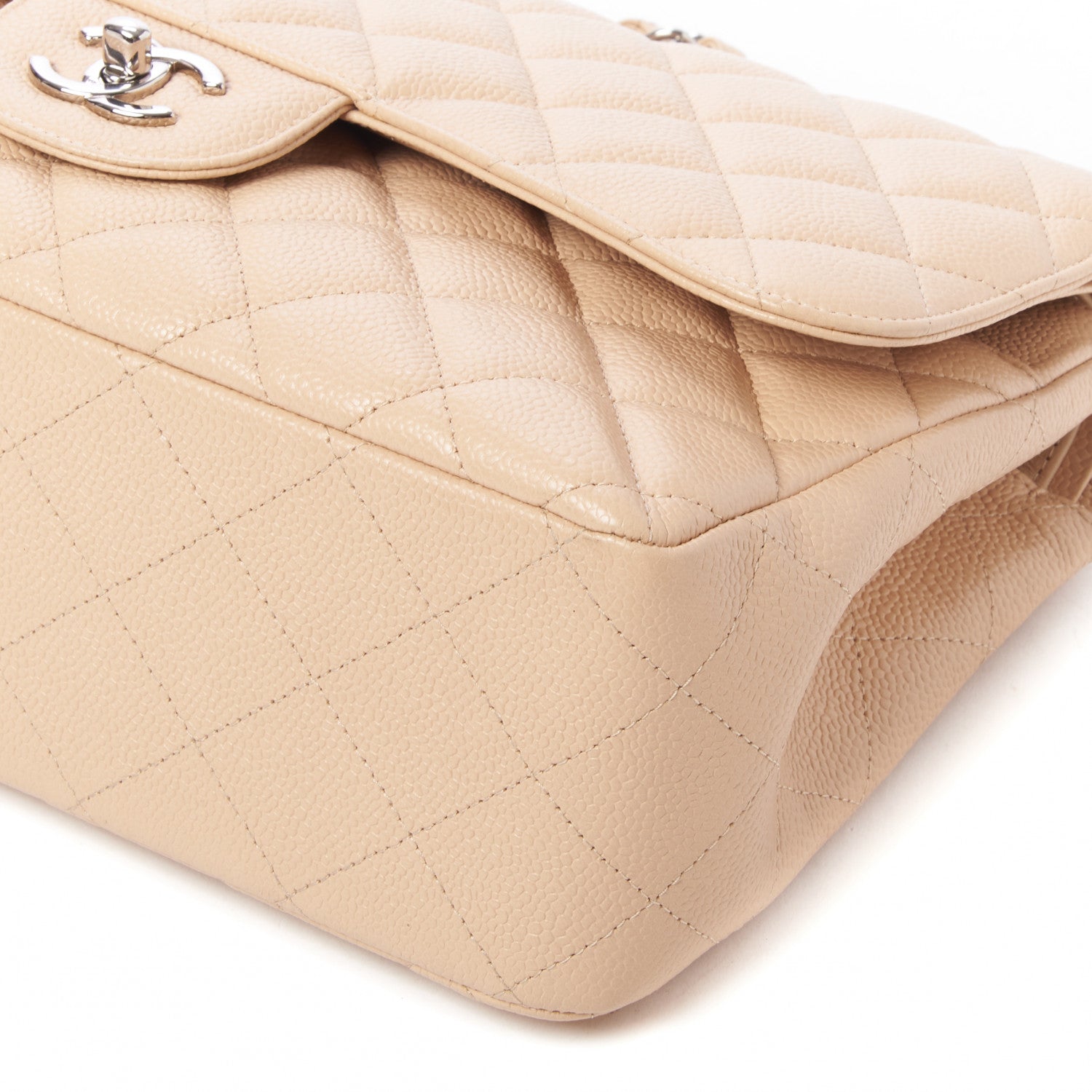 Chanel Caviar Quilted Jumbo Double Flap Beige Clair 5 of 11