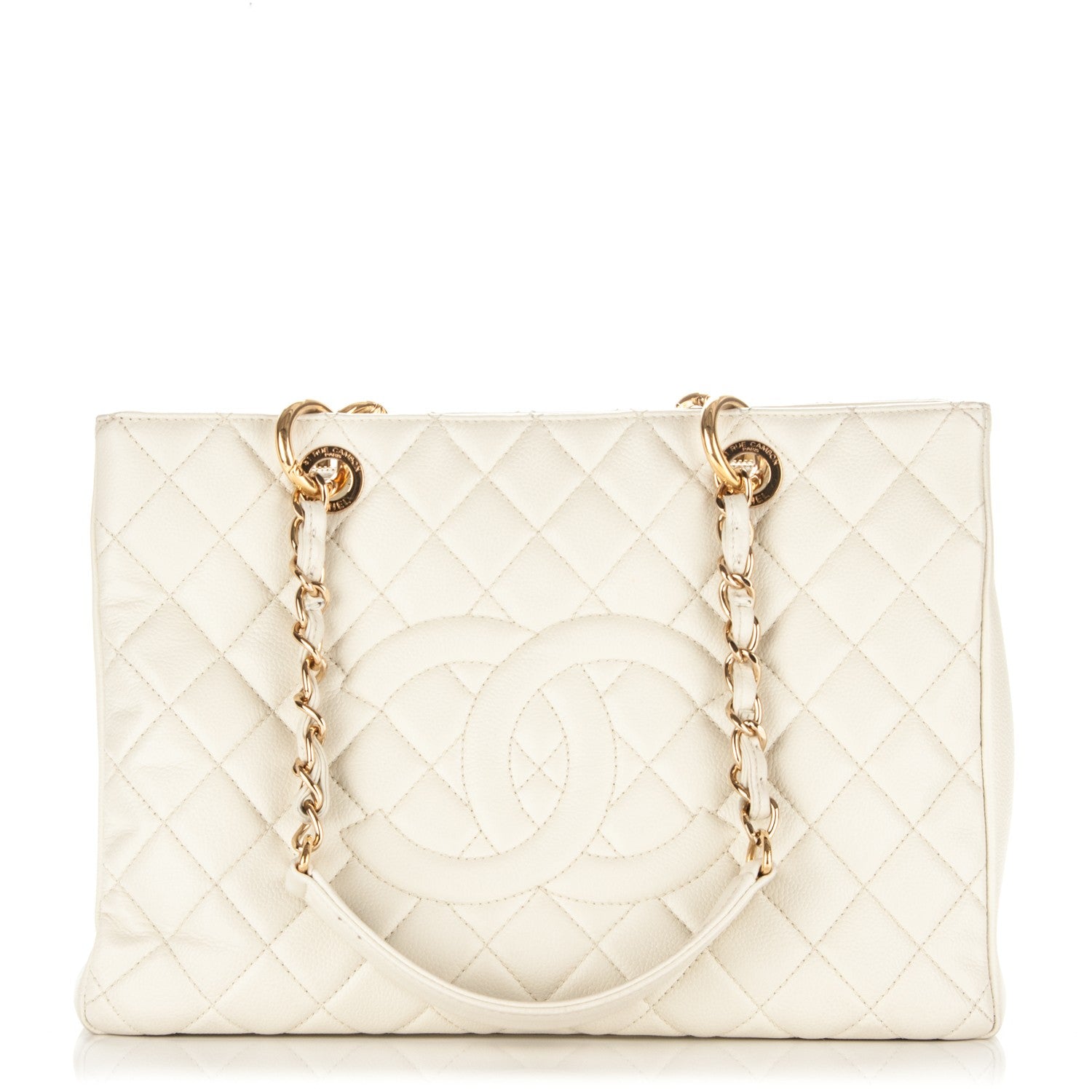 Chanel Caviar Quilted Grand Shopping Tote GST Ecru 1 of 10