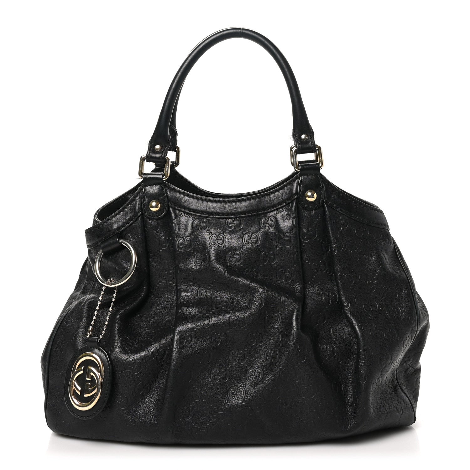 Gucci Guccissima Medium Sukey Tote Black 1 of 13