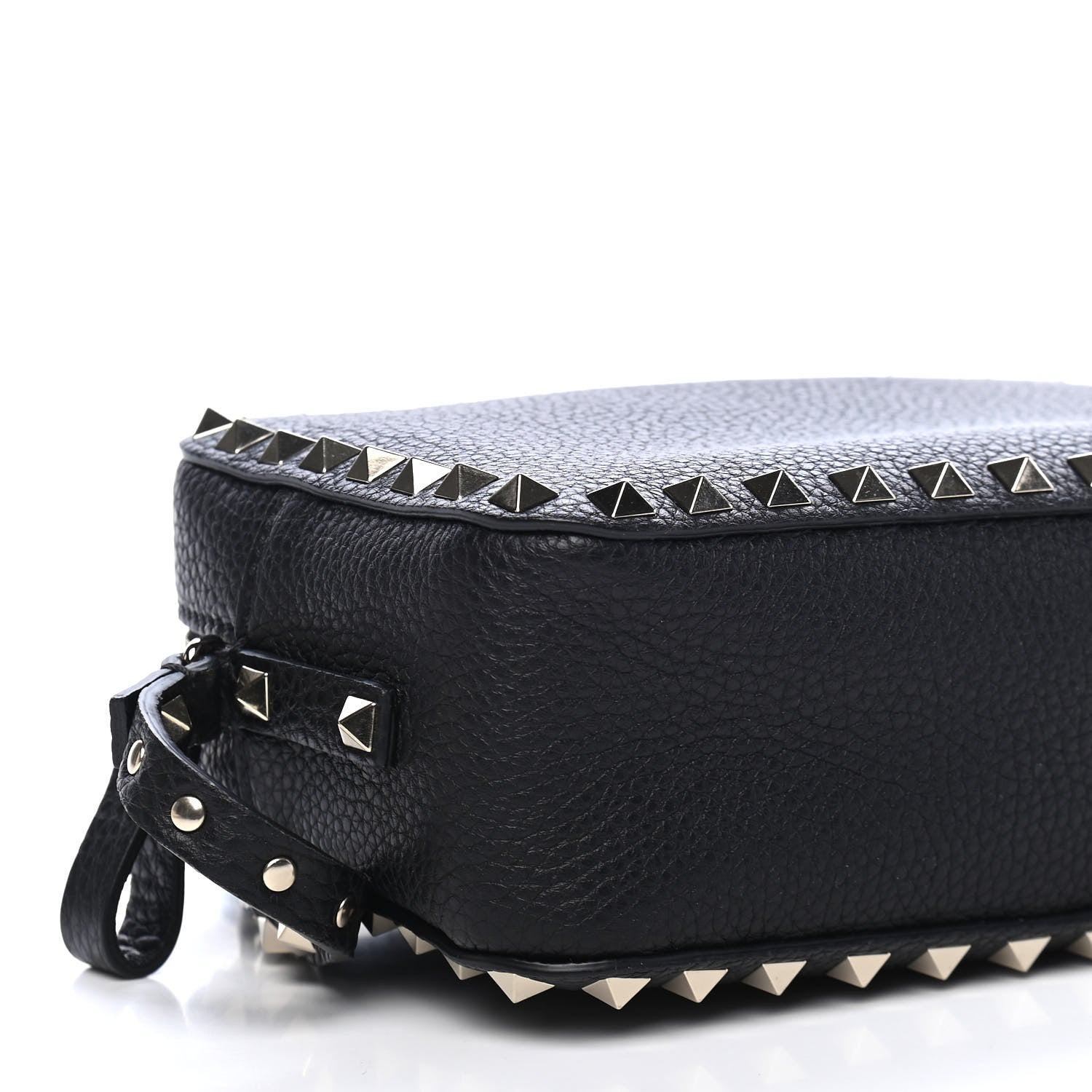 Valentino Garavani Grained Calfskin Rockstud Camera Crossbody Bag Black 7 of 8