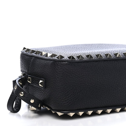 Valentino Garavani Grained Calfskin Rockstud Camera Crossbody Bag Black 7 of 8
