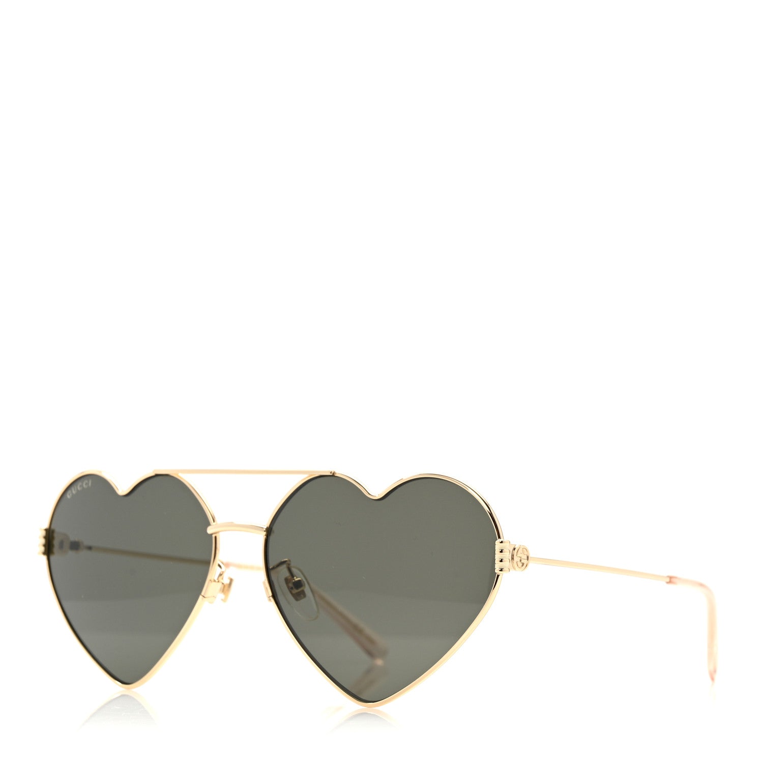 Gucci Metal Heart Sunglasses GG1283S Gold 1 of 10