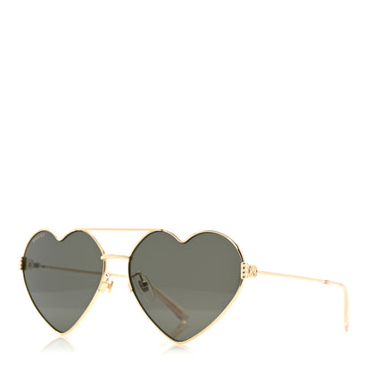 Gucci Metal Heart Sunglasses GG1283S Gold 1 of 10