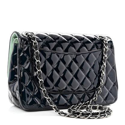 Chanel Patent Quilted Jumbo Double Flap Navy 2 of 15