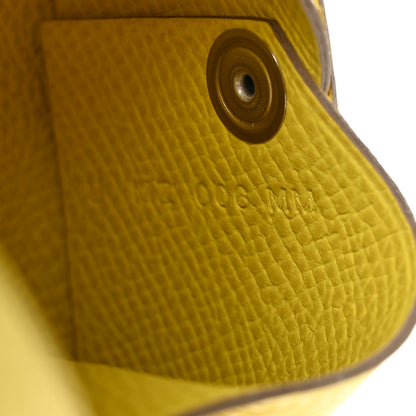 Hermes Epsom Calvi Card Case Lime 8 of 9